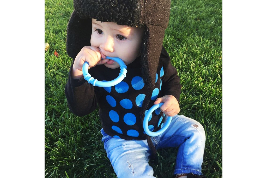 MasticAbili - Anello baby blu liscio