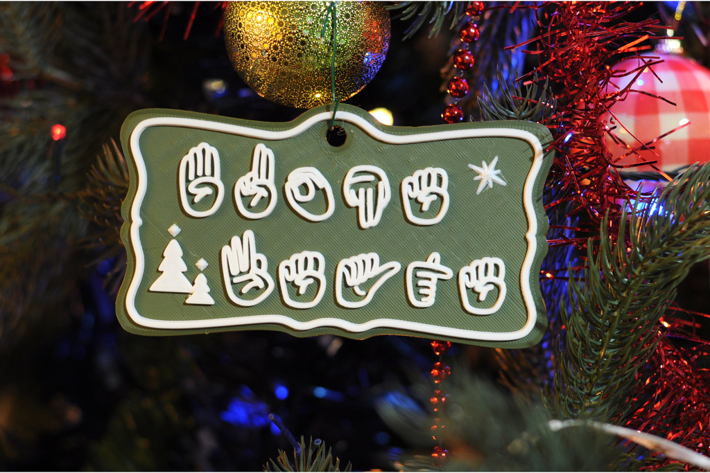 Decorazione buone feste LIS - verde