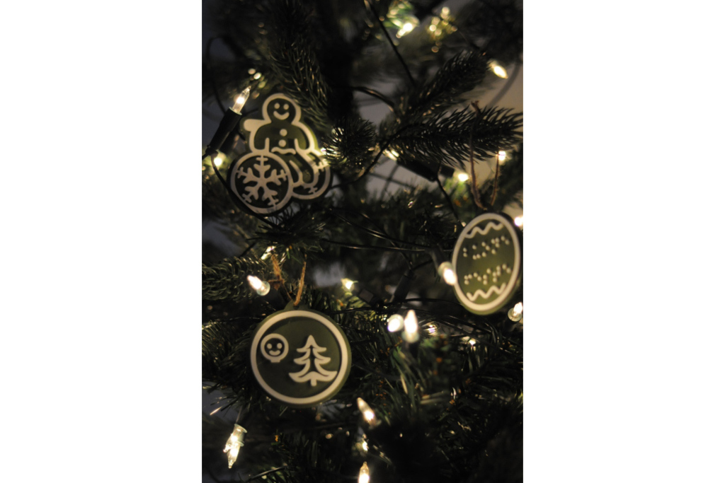 Decorazioni per albero - set di 3 - verde