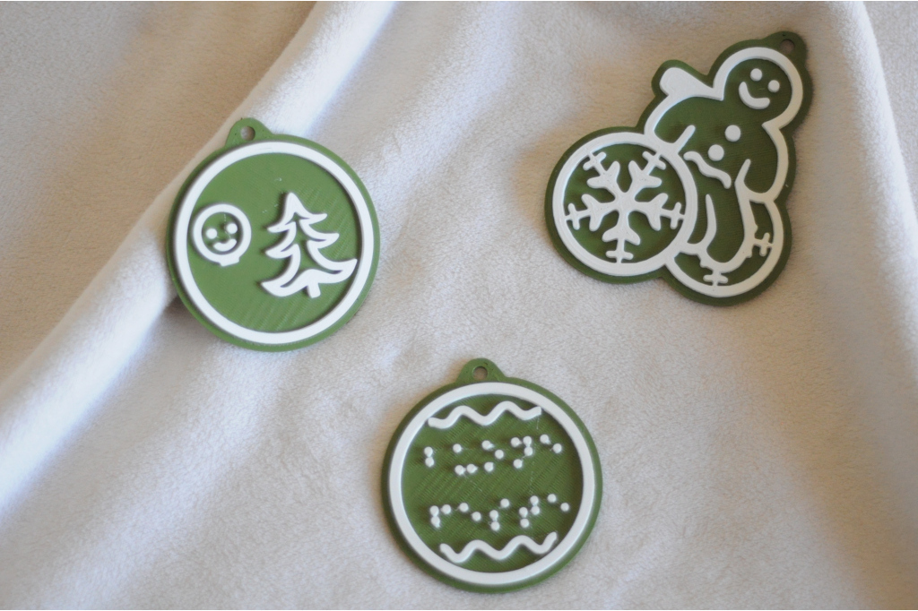 Decorazioni per albero - set di 3 - verde