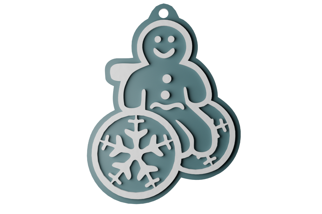 decorazione buone feste pan di zenzero - muted blue